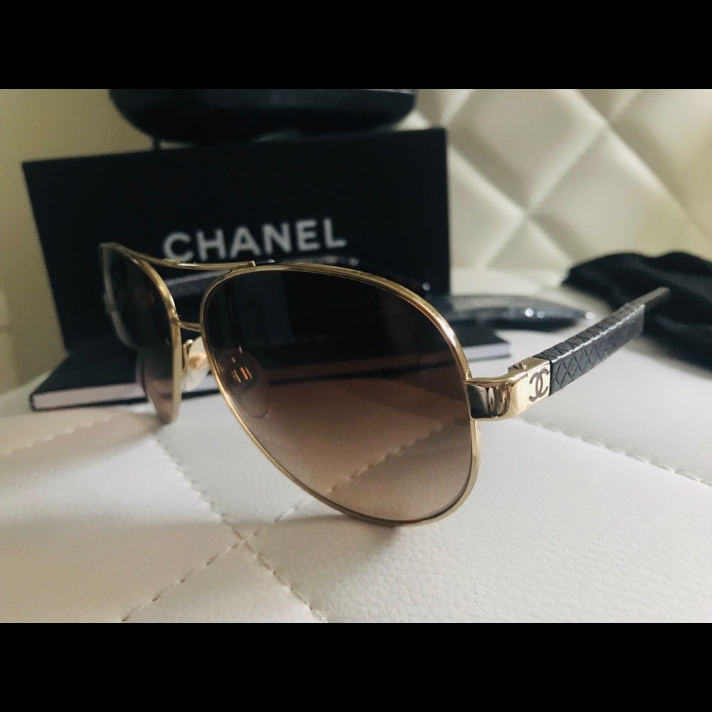 Chanel / Brown Gradient Aviator Sunglasses OBO!!